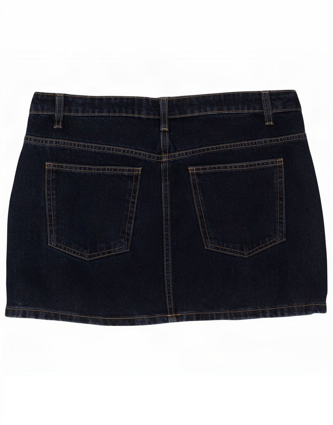 Mini gonna di jeans da donna Zara media W28 in cotone blu navy