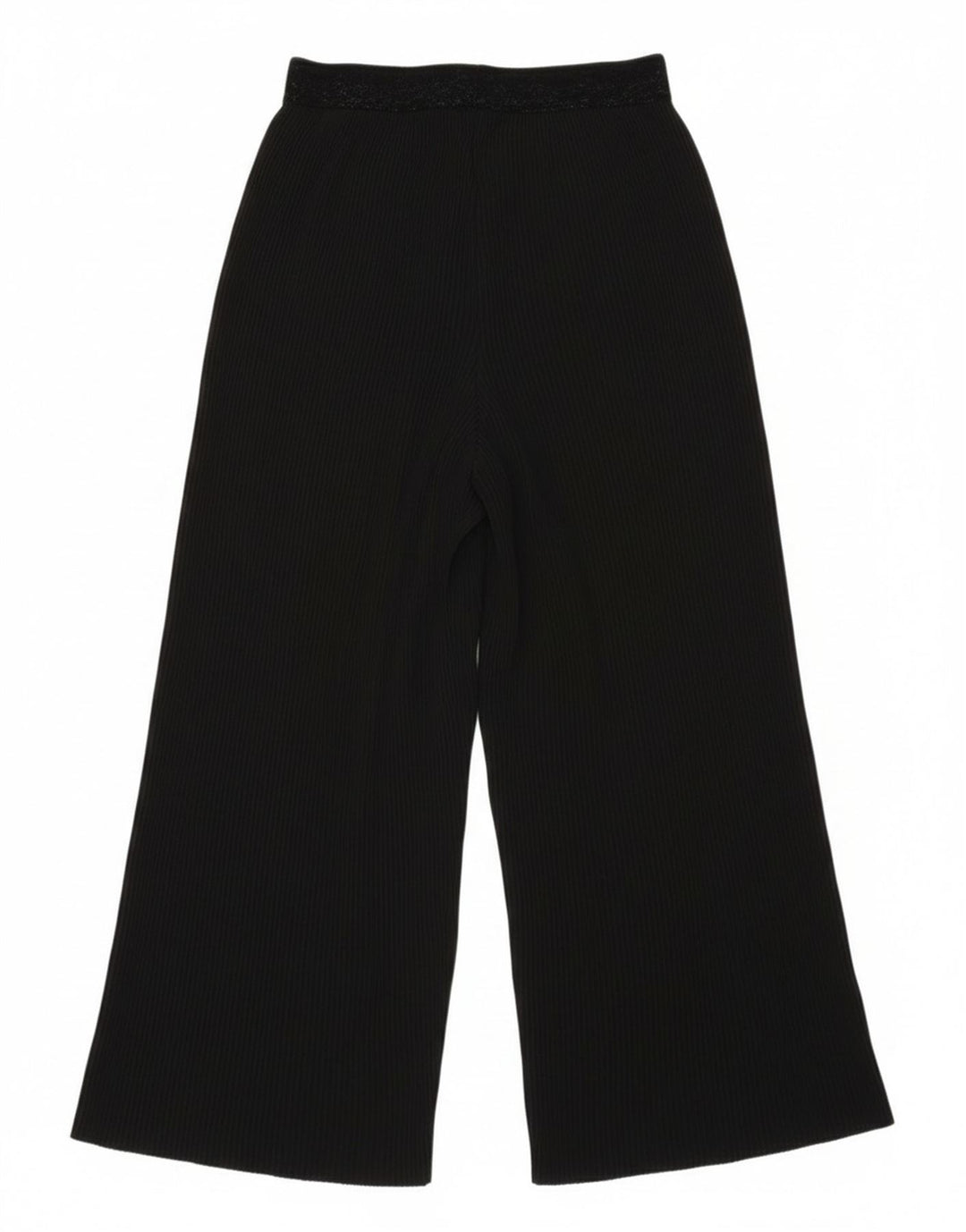 Pantaloni casual a pieghe svasati da donna Zara piccoli W27 L23 poliestere nero