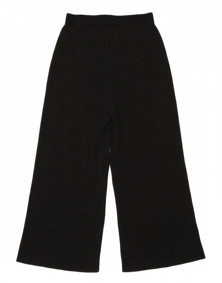 Pantaloni casual a pieghe svasati da donna Zara piccoli W27 L23 poliestere nero