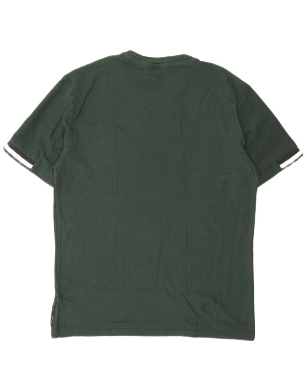 BEN SHERMAN Mens T-Shirt Top Large Green Cotton