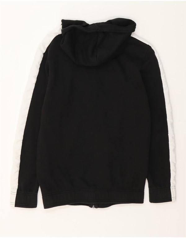 Felpa con cappuccio e zip da uomo Puma XS in cotone color block nero
