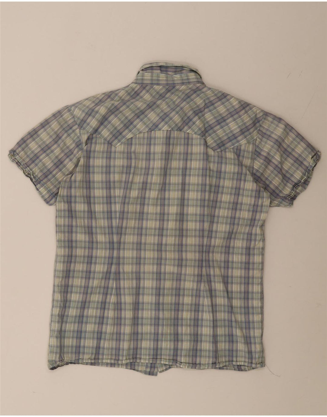 Camicia a maniche corte da uomo LEE in cotone a quadri multicolori grandi