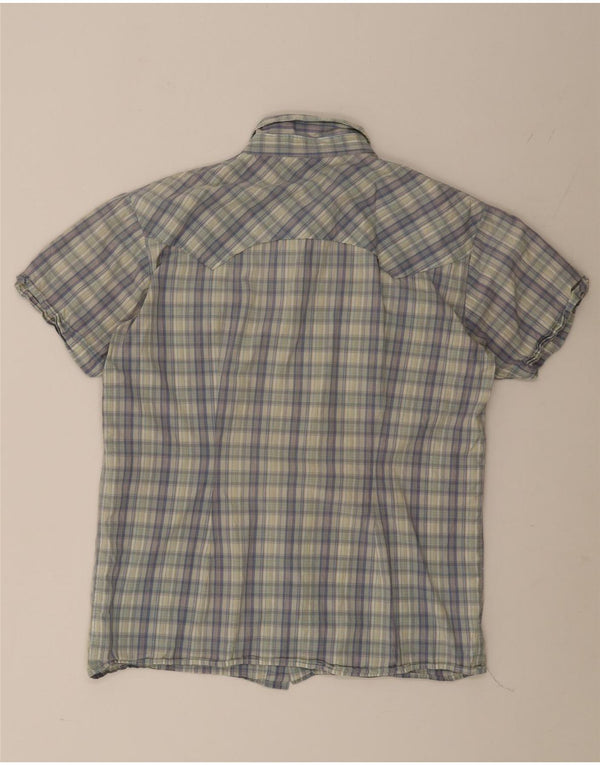 Camicia a maniche corte da uomo LEE in cotone a quadri multicolori grandi