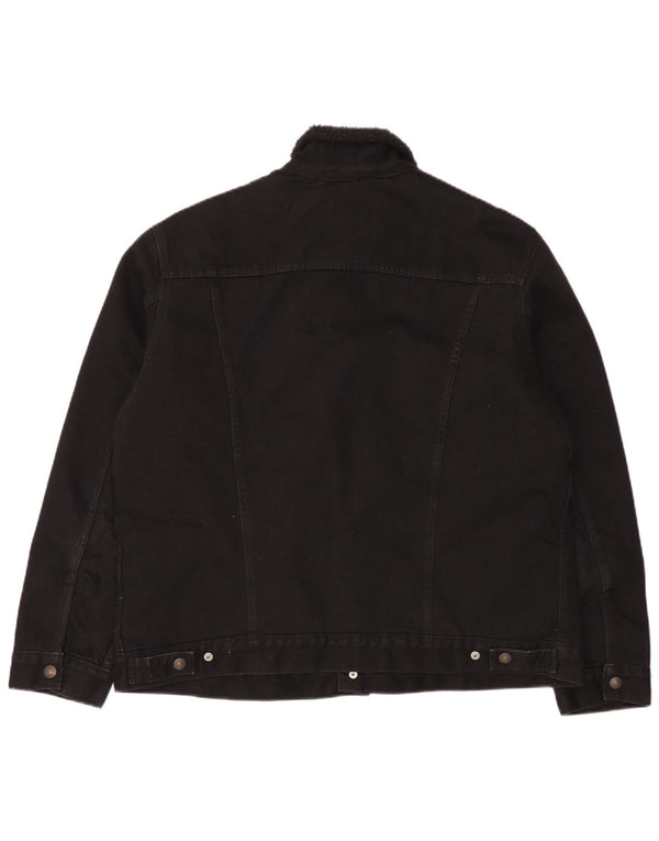 Levi's Mens Denim Jacket UK 42 XL Black Cotton