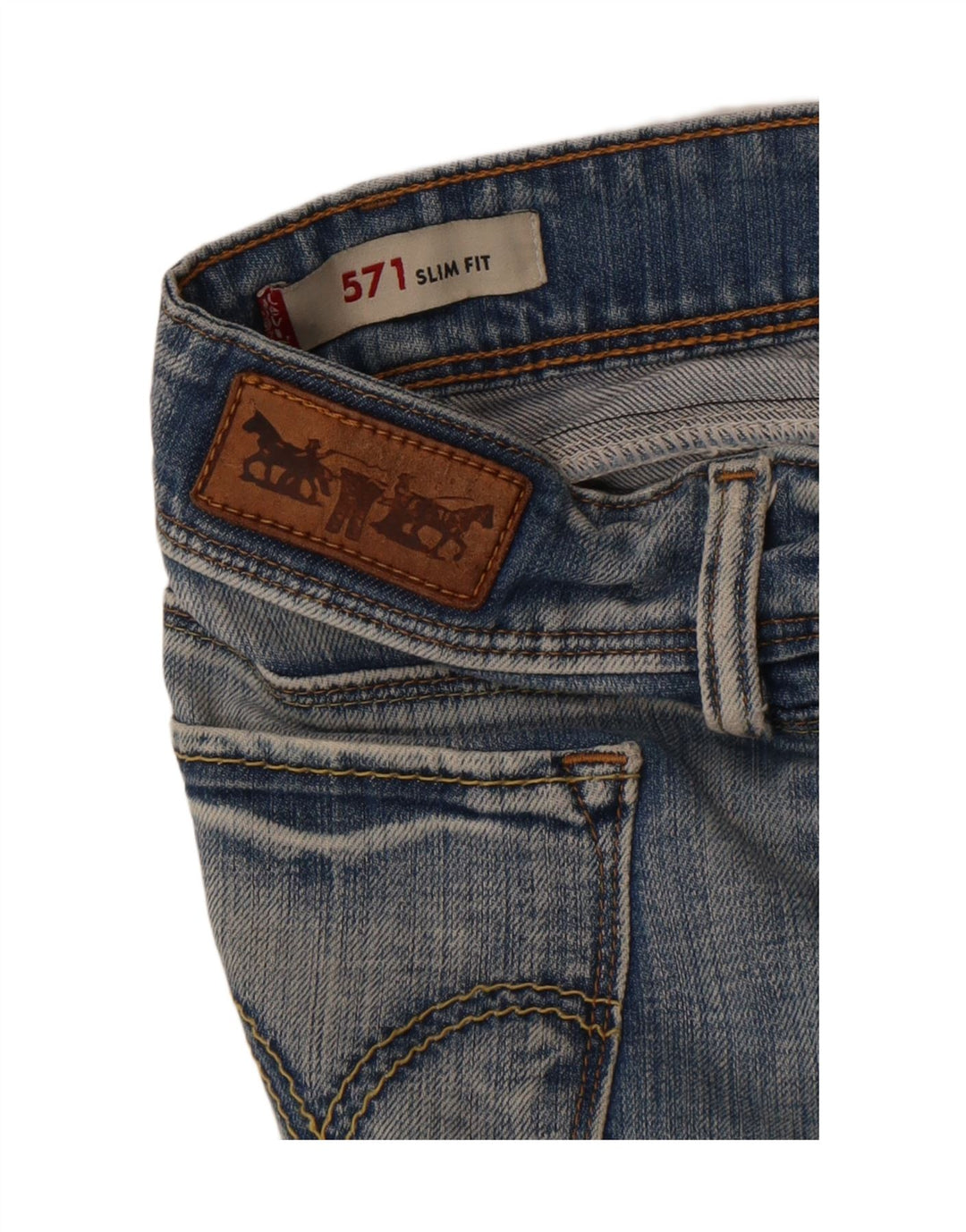Levi's Donna 571 Jeans slim a vita bassa W26 L34 Blu
