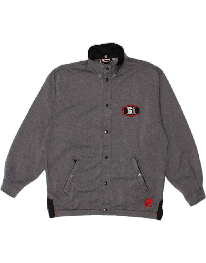 LOTTO Mens Tracksuit Top Jacket UK 36/38 Small Grey Polyester Vintage Lotto and Second-Hand Lotto from Messina Hembry 