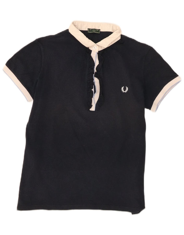 Fred Perry Womens Polo Shirt XL Navy Blue Cotton