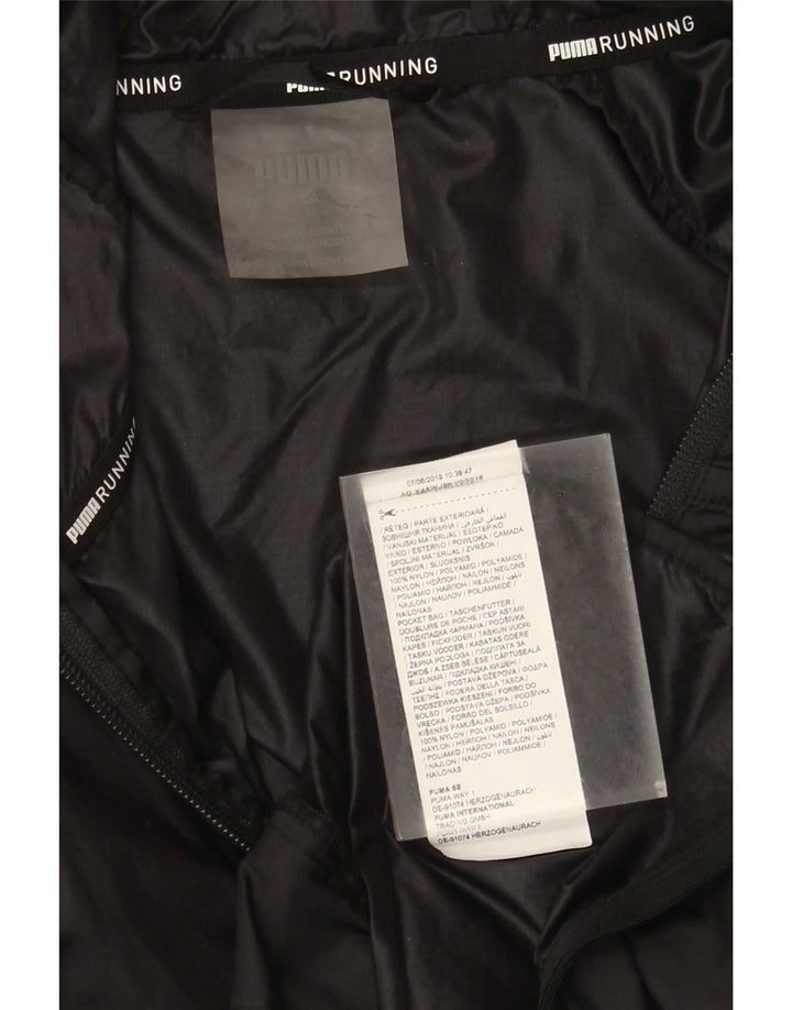 Puma Giacca da corsa da uomo con cappuccio da corsa, media, in nylon nero