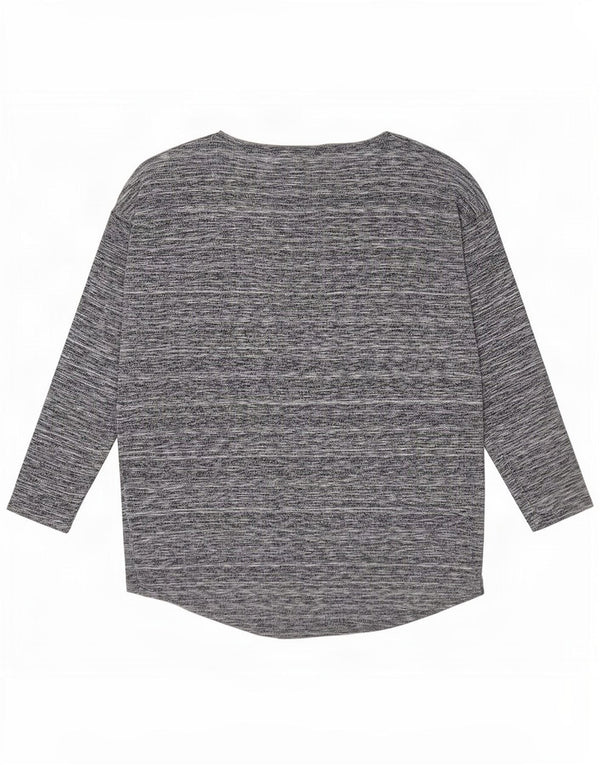 Top da donna a maniche lunghe Phase Eight UK 12 Viscosa screziata grigio medio