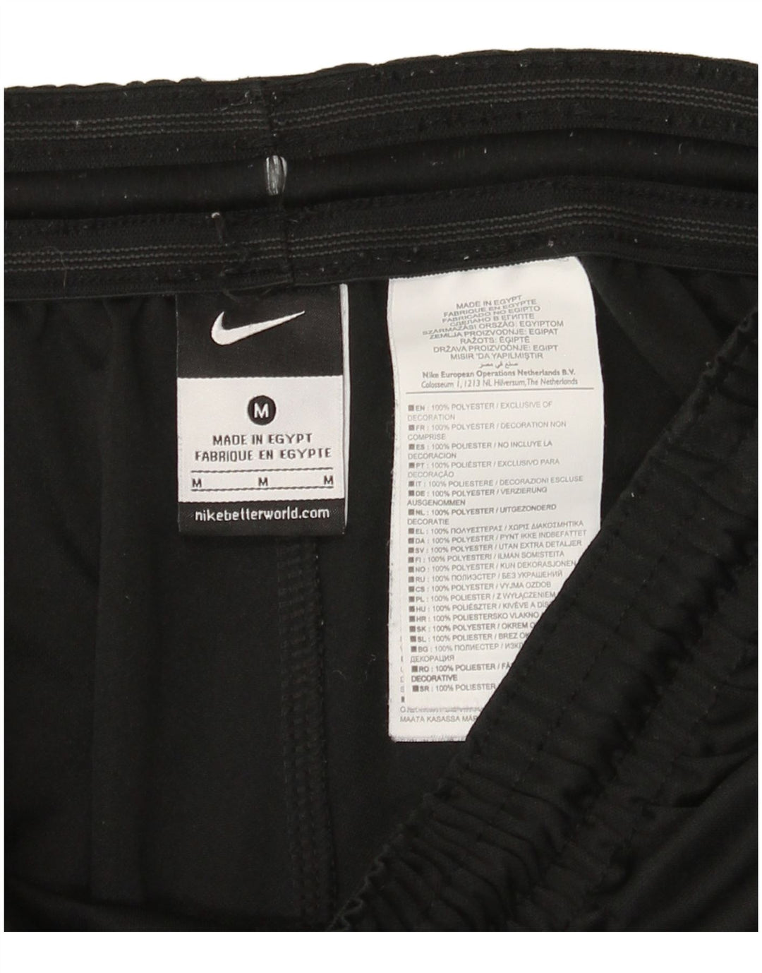 Pantaloncini sportivi Nike da uomo medio nero in poliestere