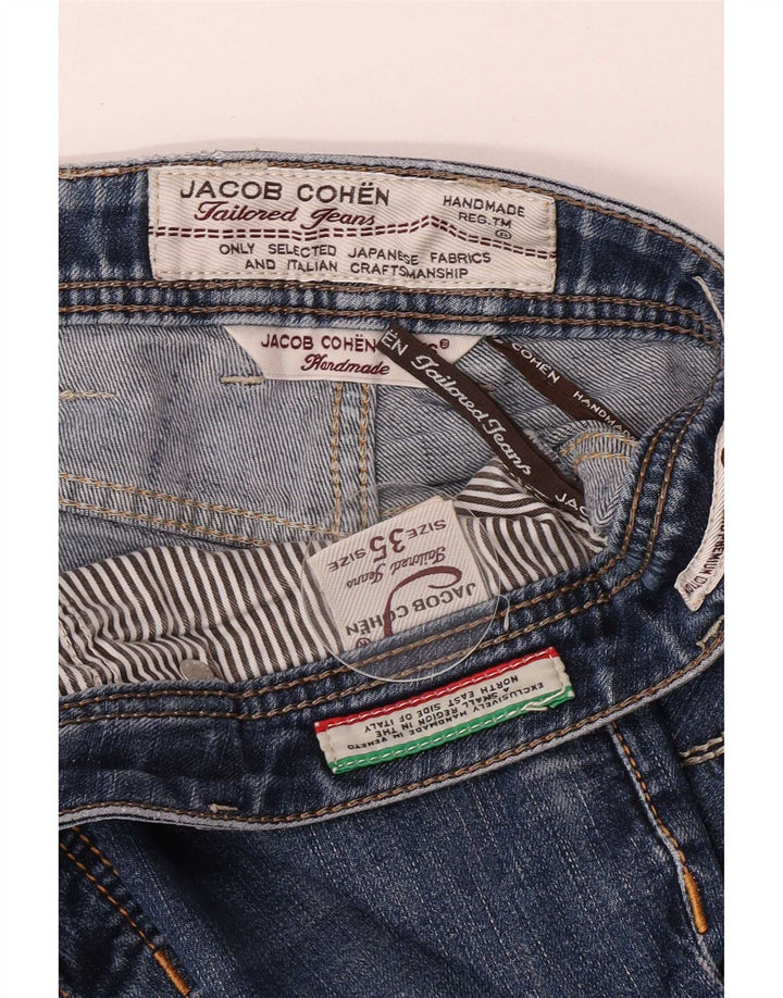 Jacob Cohen Jeans slim fatti a mano da uomo W35 L29 cotone blu