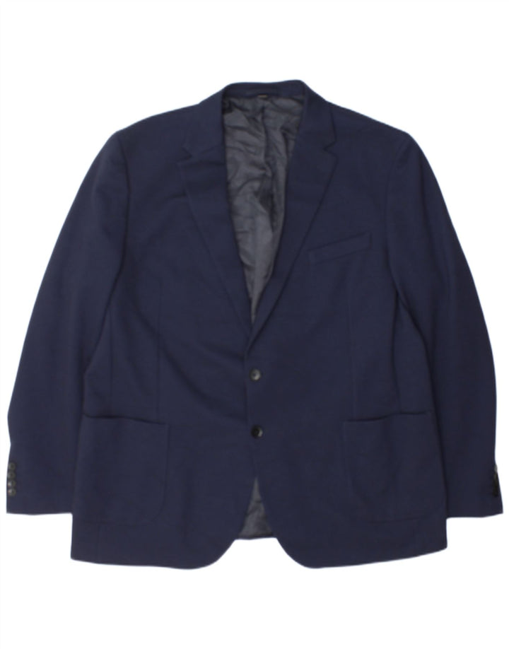 Giacca blazer a 2 bottoni Marks & Spencer da uomo UK 48 2XL Poliammide blu navy