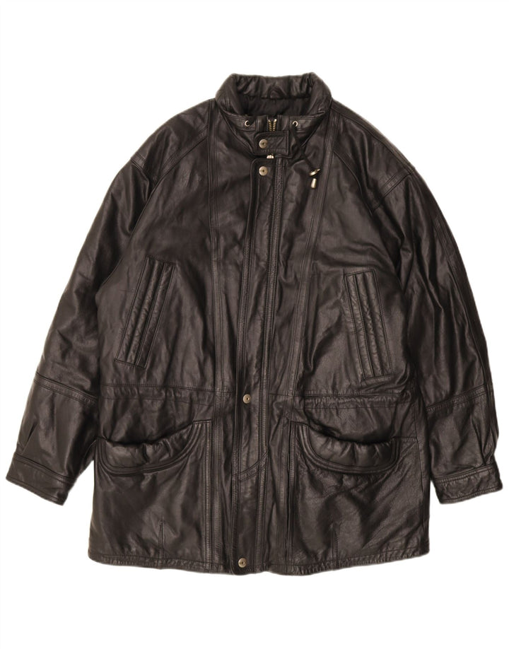 Giacca in pelle da uomo M. Flues UK 40 grande nera