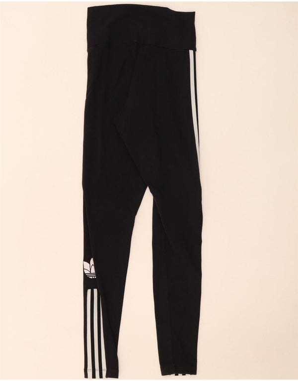 Adidas Womens Leggings UK 8 Small Black Cotton