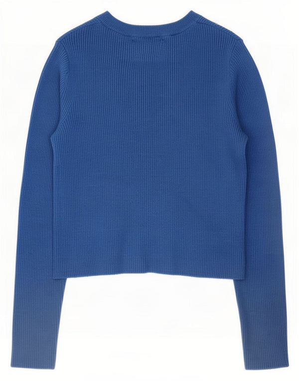 Top corto per bambina Zara manica lunga 13-14 anni blu in viscosa