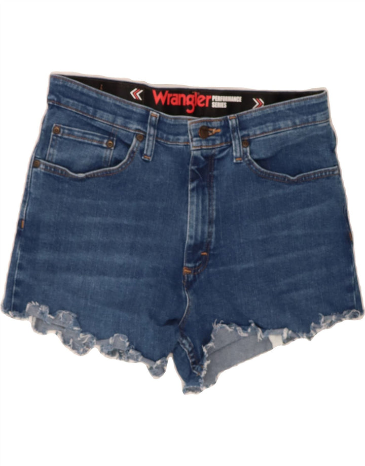 WRANGLER Womens Denim Shorts W32 Large Blue Cotton Vintage Wrangler and Second-Hand Wrangler from Messina Hembry 