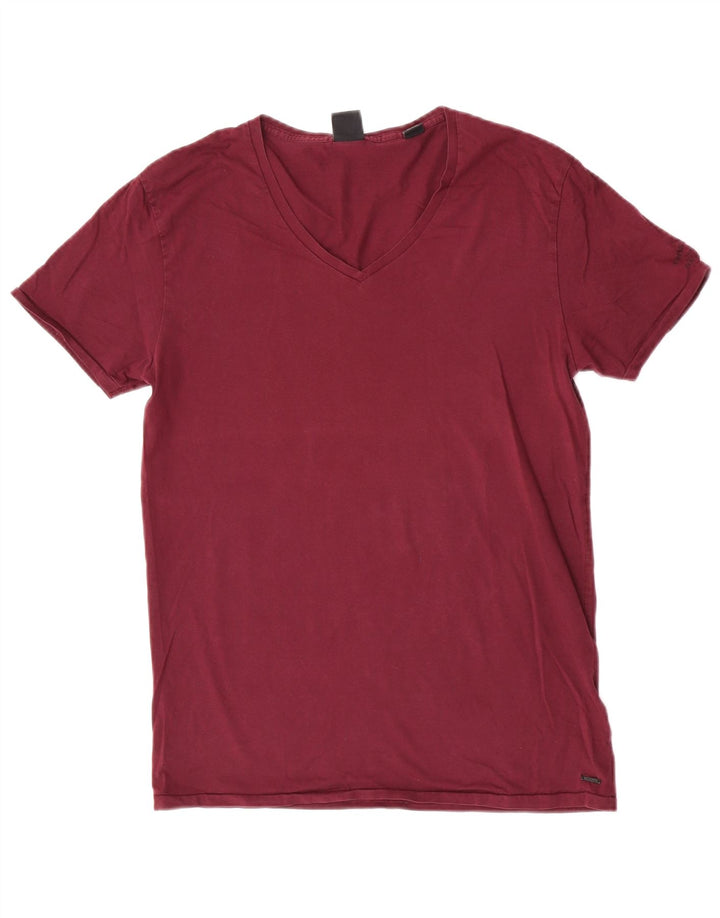 T-shirt da uomo Scotch & Soda Top in cotone marrone medio medio