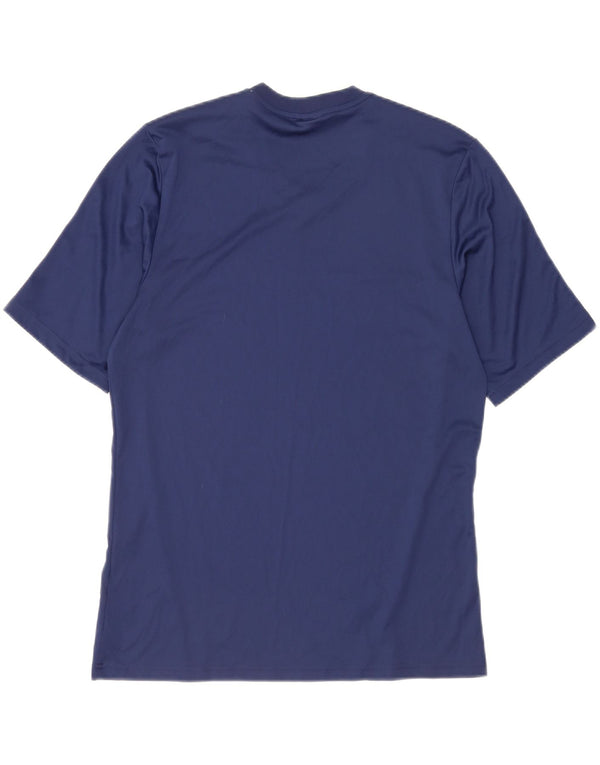 T-shirt Adidas Climalite da uomo, grande, in poliestere blu navy
