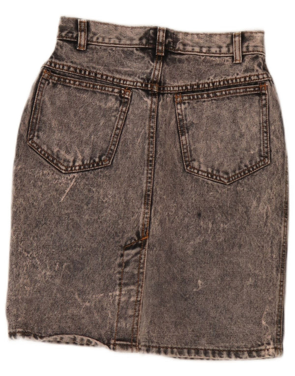 Gonna di jeans vintage da donna IT 34 2XS W24 Cotone grigio