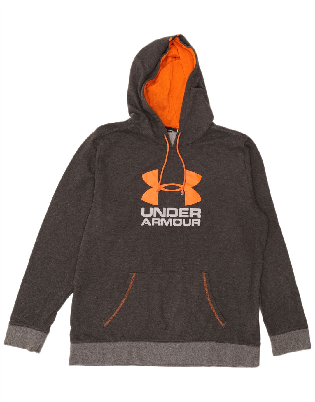 Felpa con cappuccio grafica da uomo Under Armour XL poliestere grigio