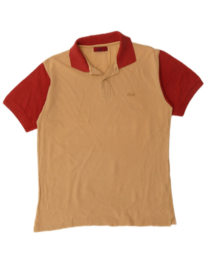 Polo ASICS da rugby da uomo in cotone color block beige medio