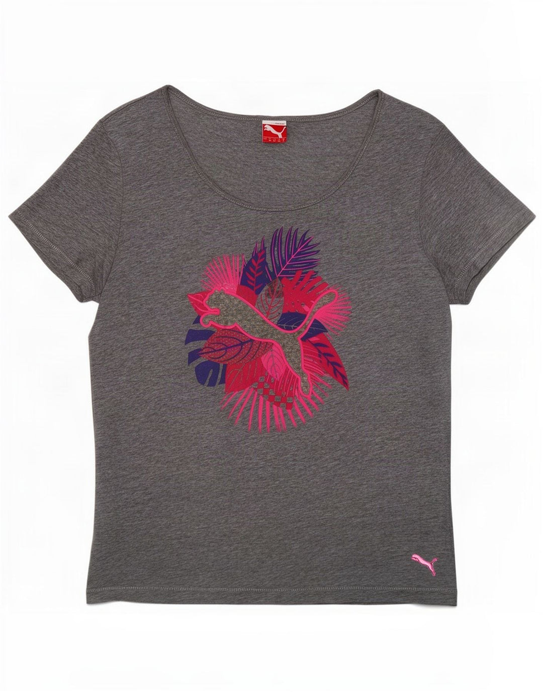 T-shirt grafica da donna Puma UK 12 Grigio medio