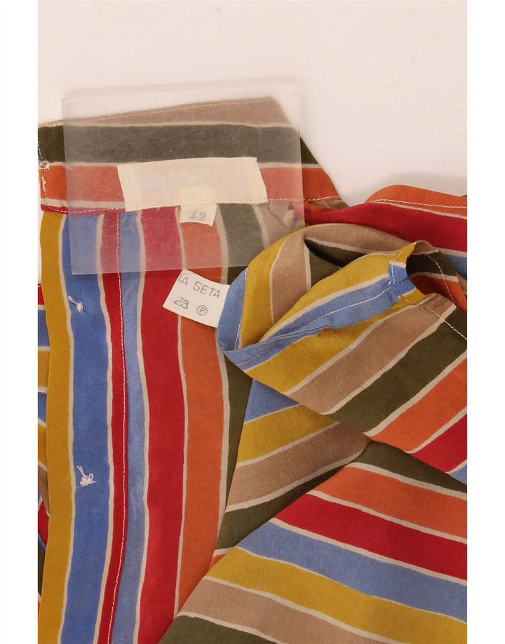 FORALL Camicetta a maniche lunghe da donna IT 42 Righe medie multicolori
