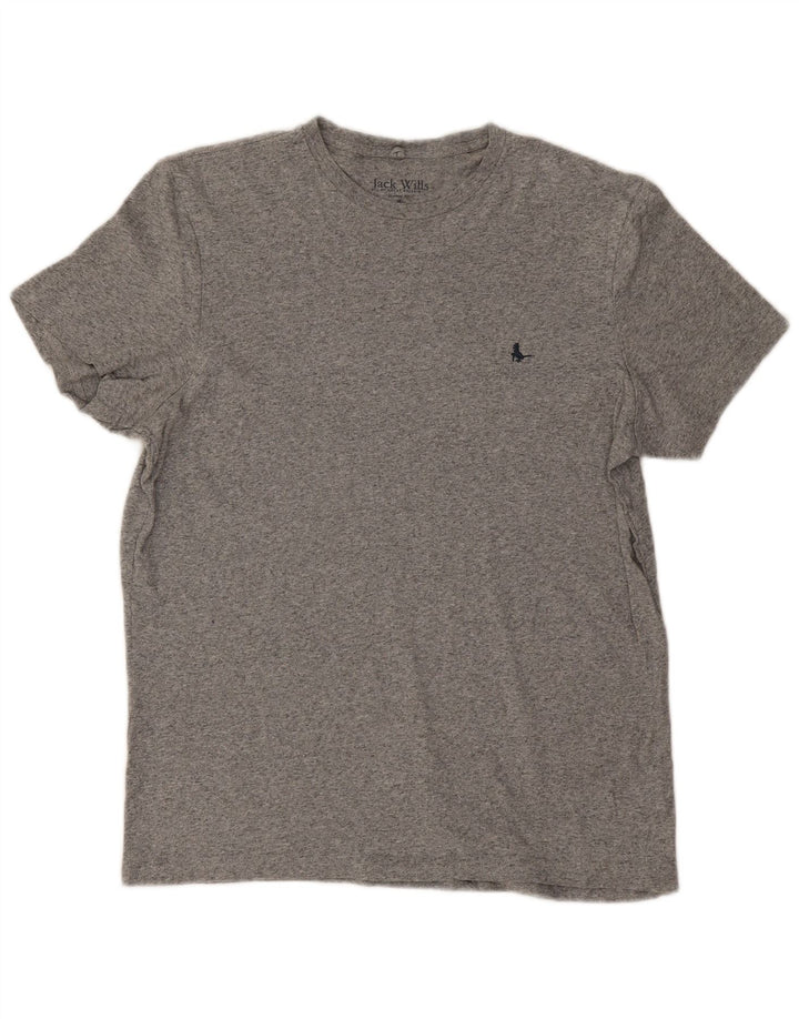 T-shirt da uomo dalla vestibilità classica Jack Wills Top in cotone grigio medio