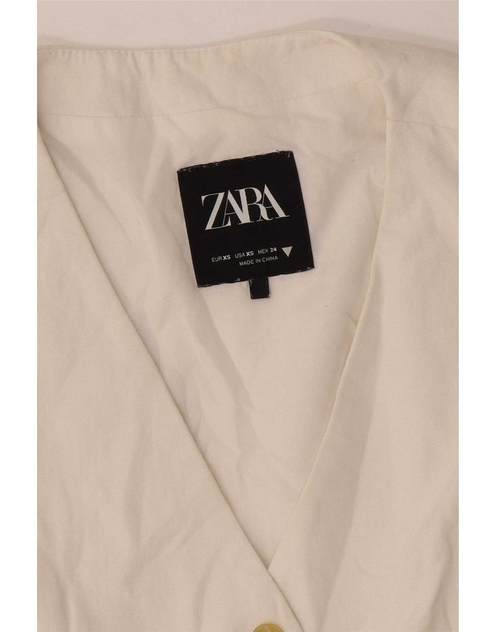 Gilet Zara da donna UK 6 XS bianco