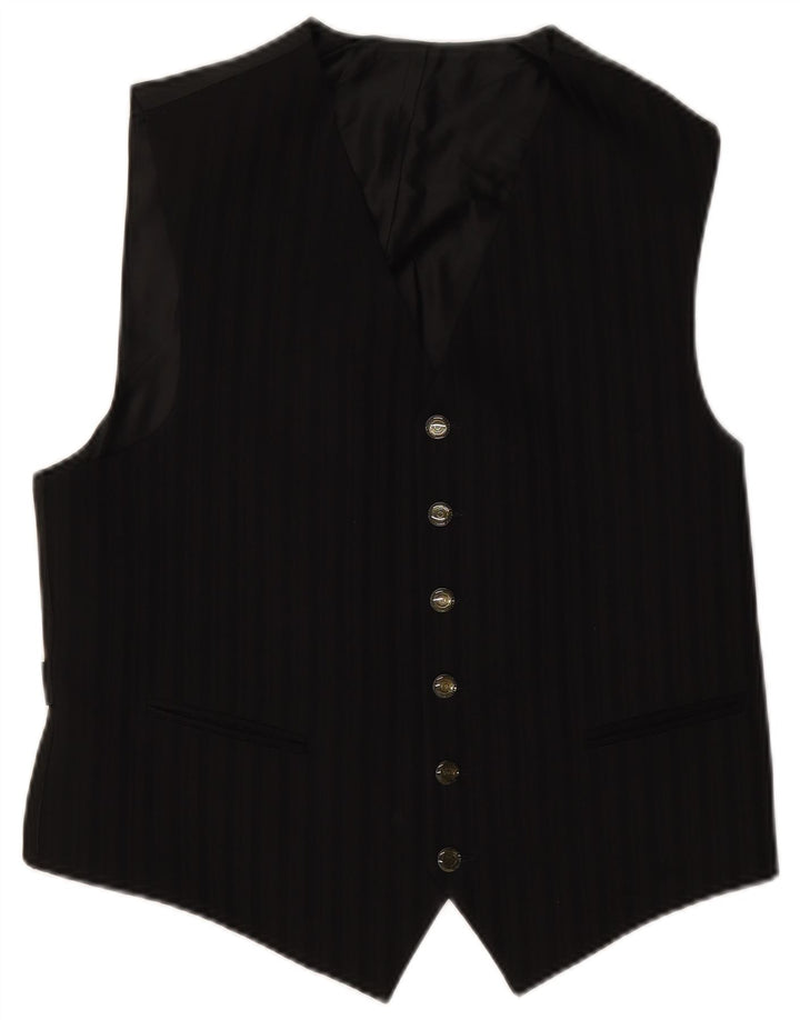 Gilet Uomo Maestrami IT 48 Medio Lana Rigata Nera