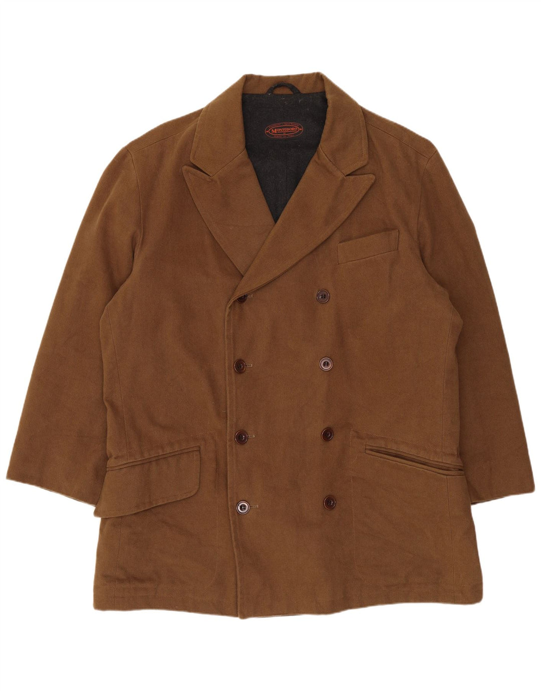 Cappotto doppiopetto da uomo Montedoro UK 42 XL Marrone