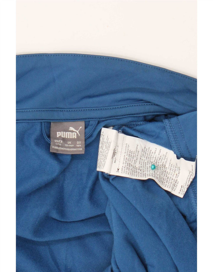 Giacca da tuta da ragazzo Puma 13-14 anni in poliestere color block blu