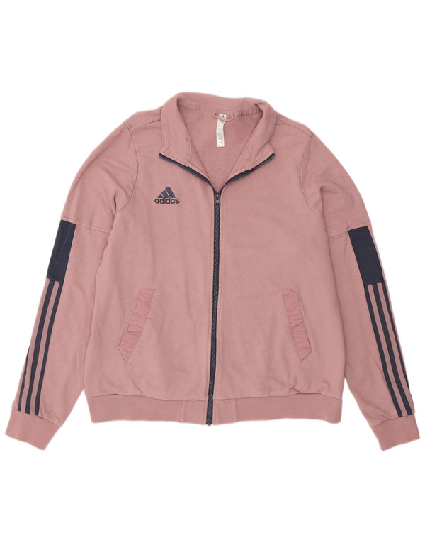Giacca da tuta da donna Adidas UK 24/26 2XL Cotone color block rosa