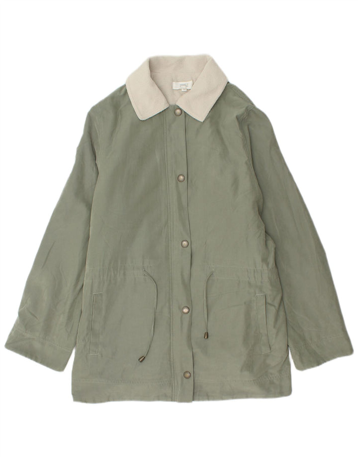 Giacca Parka Sherpa oversize da donna Marks & Spencer UK 14 Large Verde