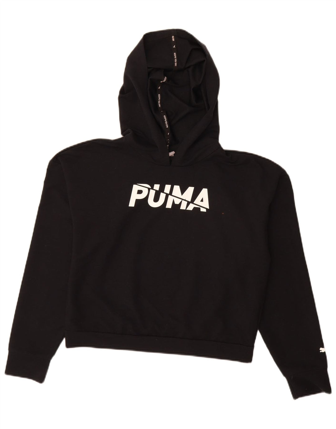 Felpa con cappuccio oversize grafica da donna Puma UK 10 Small Poliestere nero
