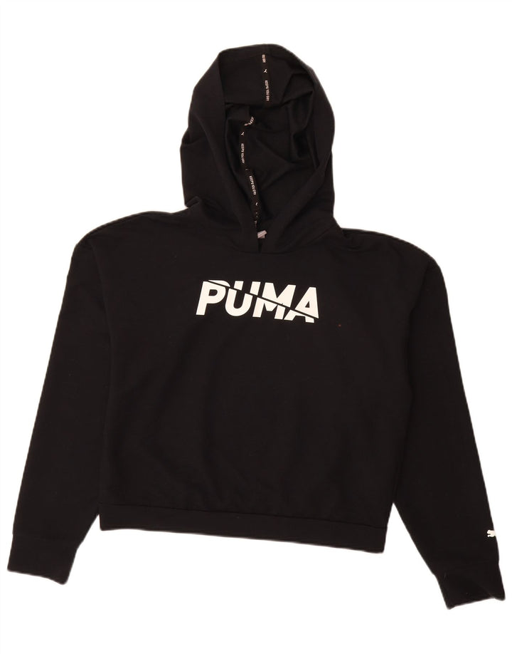 Felpa con cappuccio oversize grafica da donna Puma UK 10 Small Poliestere nero