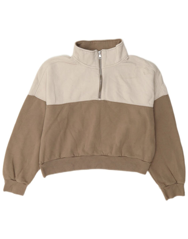 Felpa corta da donna Abercrombie & Fitch UK 14 Grigio medio