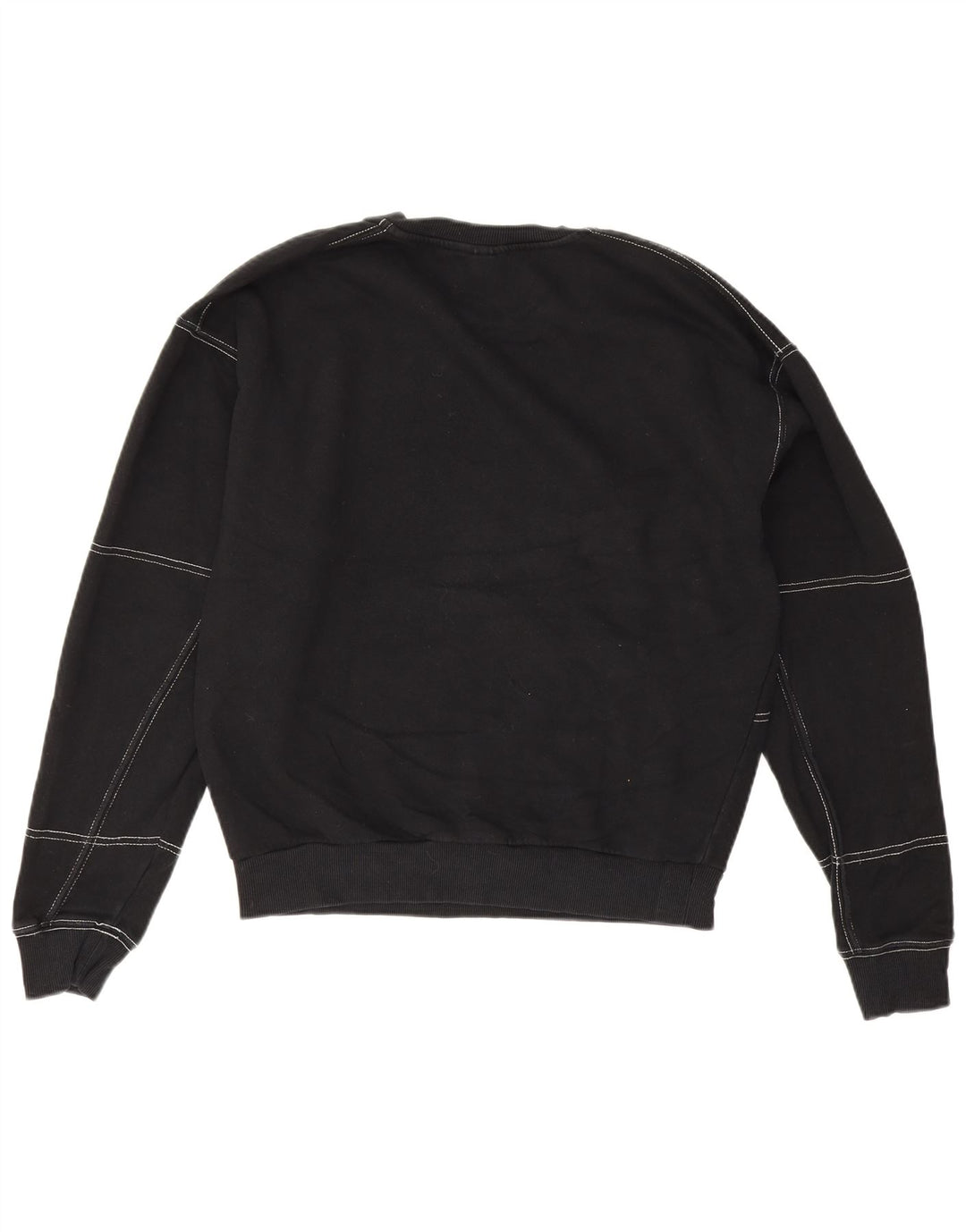 Topshop Felpa oversize da donna Maglione UK 8 Piccolo cotone nero