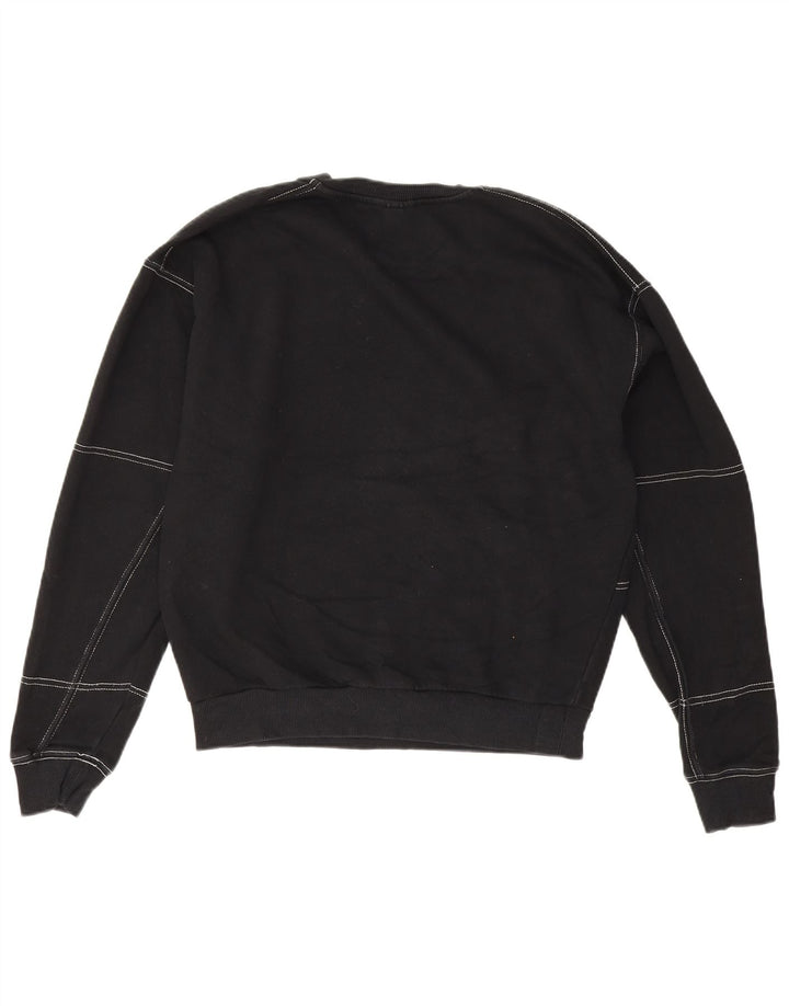 Topshop Felpa oversize da donna Maglione UK 8 Piccolo cotone nero
