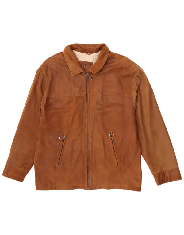 Giacca in pelle da uomo Commander IT 48 Pelle marrone medio