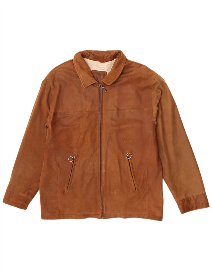 Giacca in pelle da uomo Commander IT 48 Pelle marrone medio