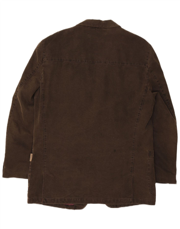 Giacca blazer a 2 bottoni da uomo Camel Active IT 50 grande in cotone marrone