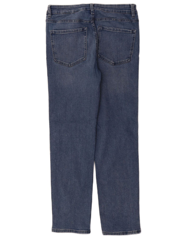 Jeans dritti da donna Marks & Spencer UK 12 medio W30 L29 cotone blu