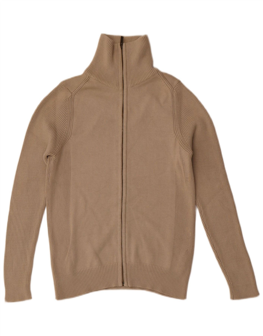 Maglione cardigan da uomo Zara in cotone beige medio