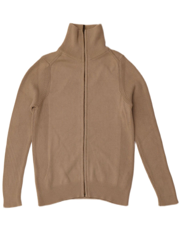 Maglione cardigan da uomo Zara in cotone beige medio