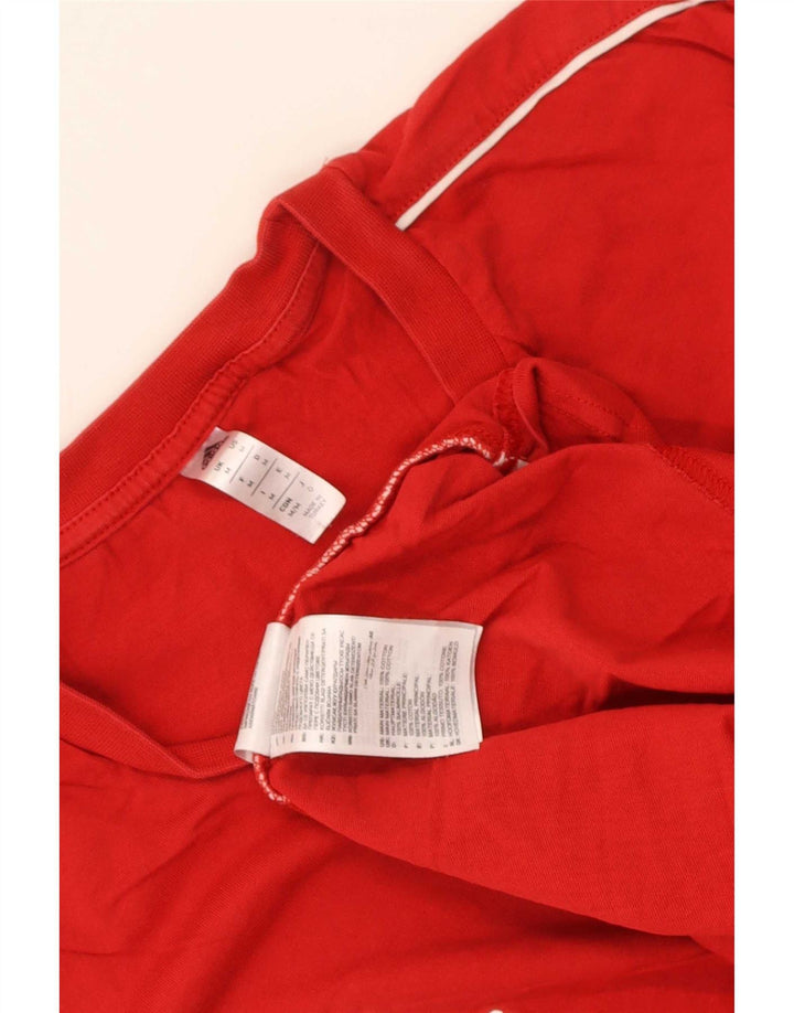 T-shirt Adidas da uomo in cotone rosso medio