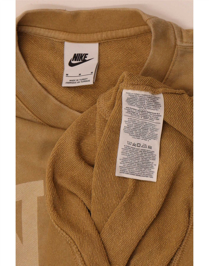 Felpa grafica da uomo Nike Felpa in cotone marrone medio