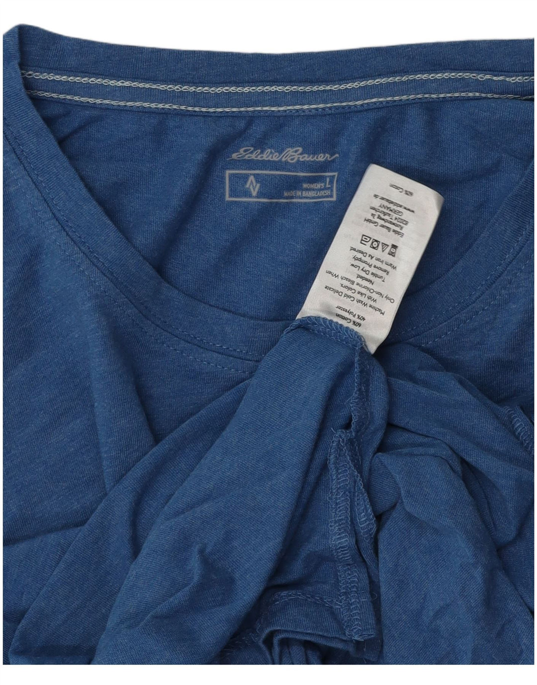 T-shirt da donna Eddie Bauer Top UK 16 grande cotone blu