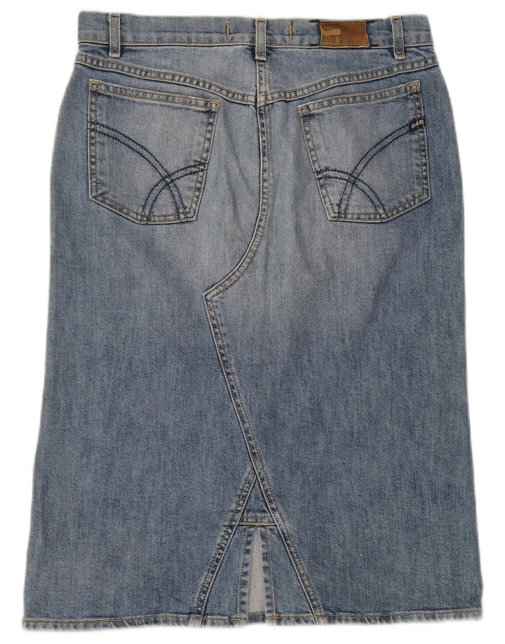 Gonna in denim da donna Gas piccola W28 in cotone blu