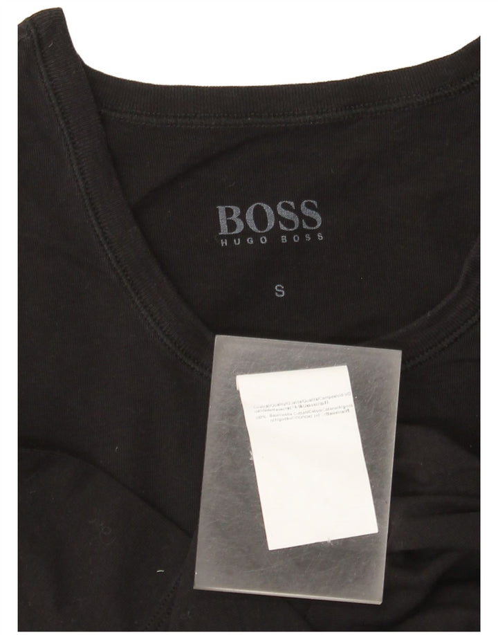 T-shirt da uomo Hugo Boss Top piccola in cotone nero